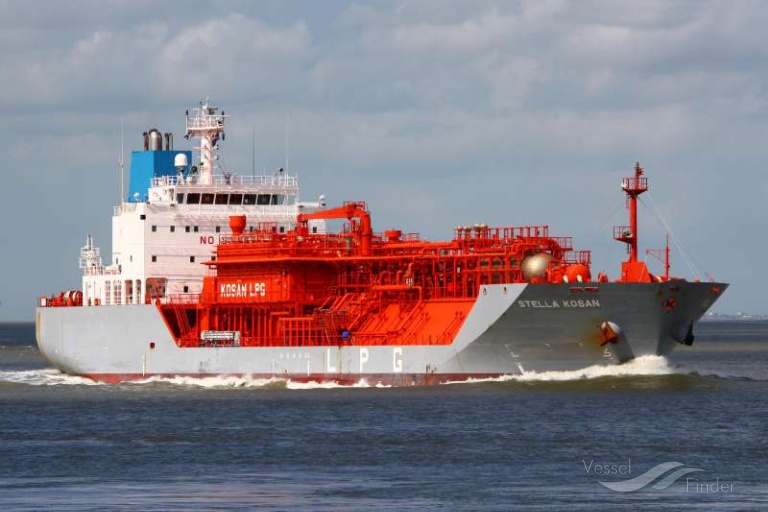 stella kosan (LPG Tanker) - IMO 9373591, MMSI 565829000, Call Sign 9VHP3 under the flag of Singapore