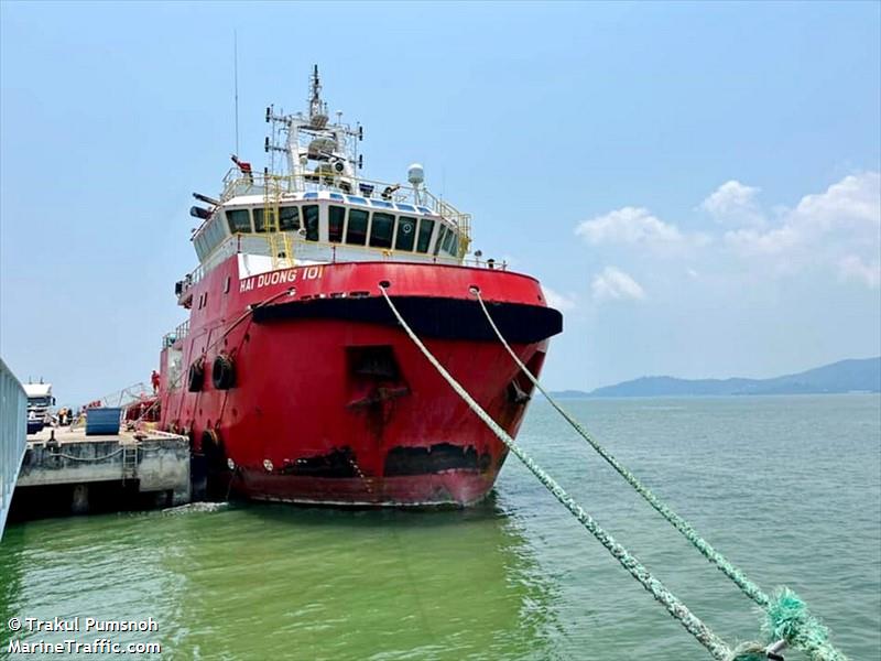 hai duong 101 (Offshore Tug/Supply Ship) - IMO 9697727, MMSI 574002550, Call Sign 3WNO9 under the flag of Vietnam