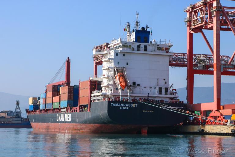 tamanrasset (Container Ship) - IMO 9760615, MMSI 605086020, Call Sign 7THQ under the flag of Algeria