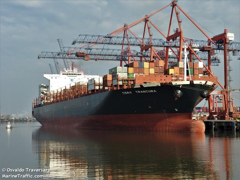 csav trancura (Container Ship) - IMO 9627916, MMSI 636016177, Call Sign D5EV9 under the flag of Liberia