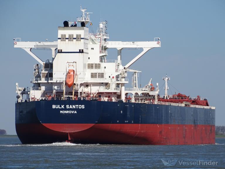 bulk santos (Bulk Carrier) - IMO 9849772, MMSI 636018975, Call Sign D5SH5 under the flag of Liberia