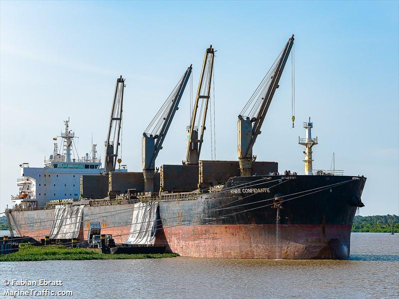 rhine confidante (Bulk Carrier) - IMO 9487653, MMSI 636019165, Call Sign D5JD6 under the flag of Liberia