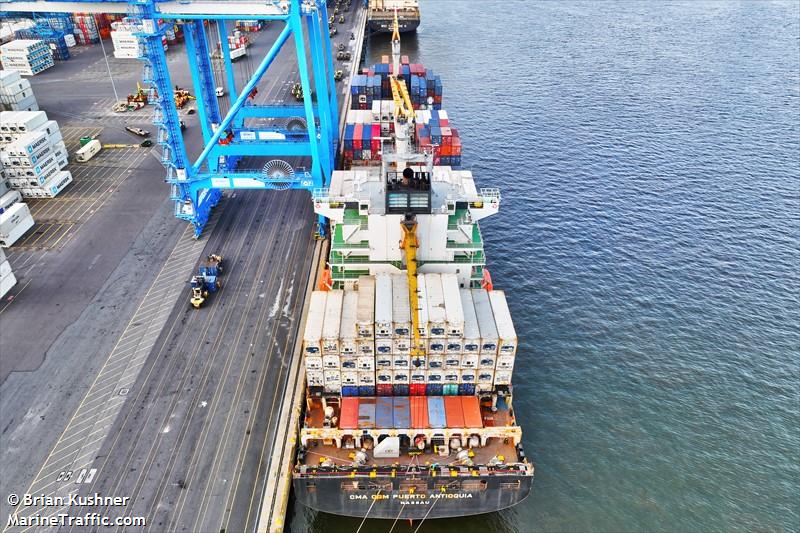 cma cgm p.antioquia (Container Ship) - IMO 9275050, MMSI 311001218, Call Sign C6GD7 under the flag of Bahamas