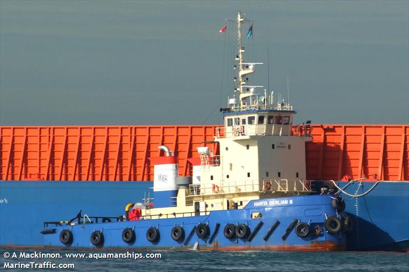 tb. gold ace 6 (Pusher Tug) - IMO 8954934, MMSI 525100822, Call Sign YBSW2 under the flag of Indonesia