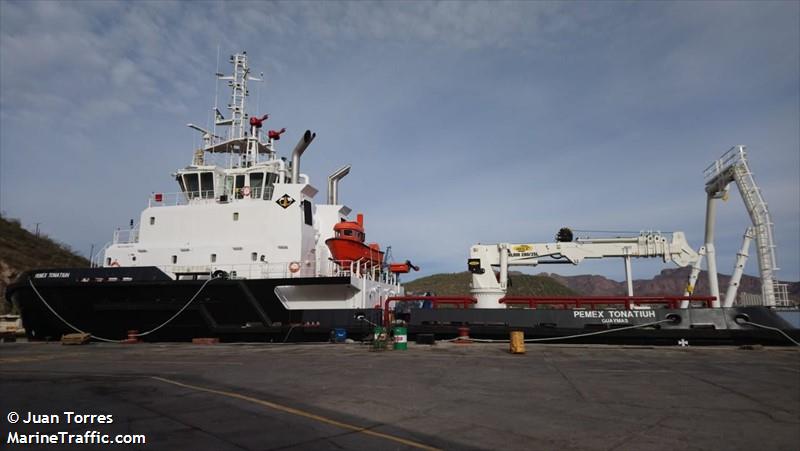 pemex tonatiuh (Offshore Tug/Supply Ship) - IMO 9798325, MMSI 345060076, Call Sign XCBT4 under the flag of Mexico