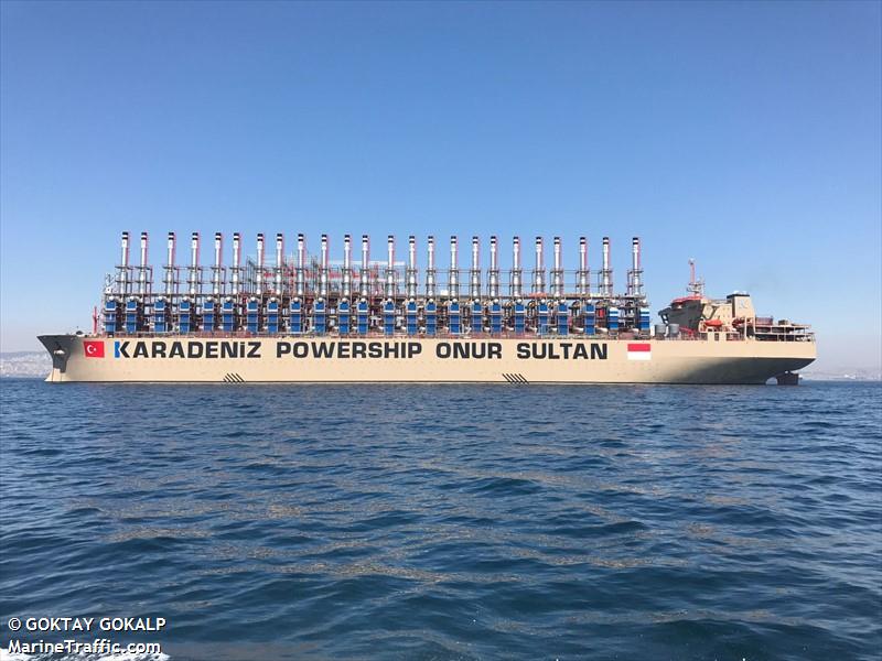 kps onur sultan (Power Station Vessel) - IMO 9047441, MMSI 636016953, Call Sign D5IO8 under the flag of Liberia