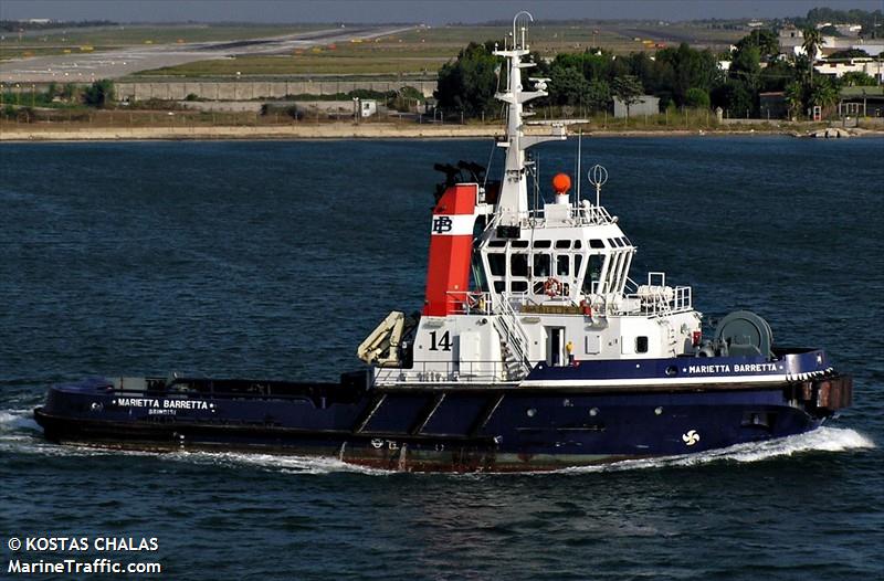 marietta barretta (Tug) - IMO 9170327, MMSI 247214000, Call Sign IIMM under the flag of Italy