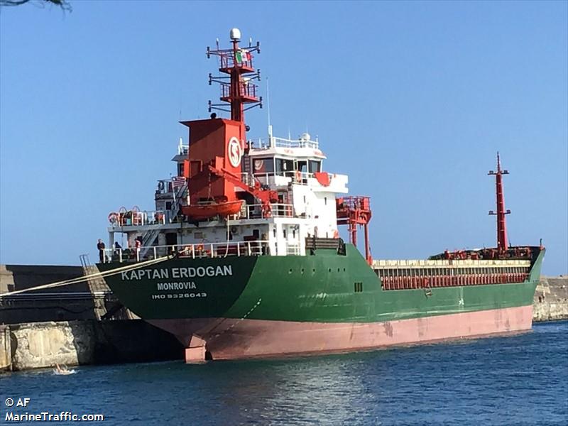 kaptan erdogan (General Cargo Ship) - IMO 9326043, MMSI 636022189, Call Sign 5LHO9 under the flag of Liberia