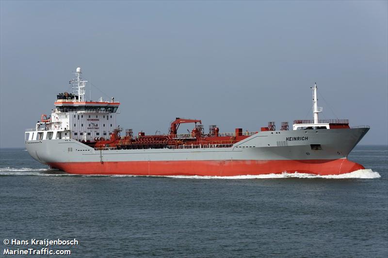 heinrich (Chemical/Oil Products Tanker) - IMO 9350757, MMSI 236112740, Call Sign ZDSG4 under the flag of Gibraltar