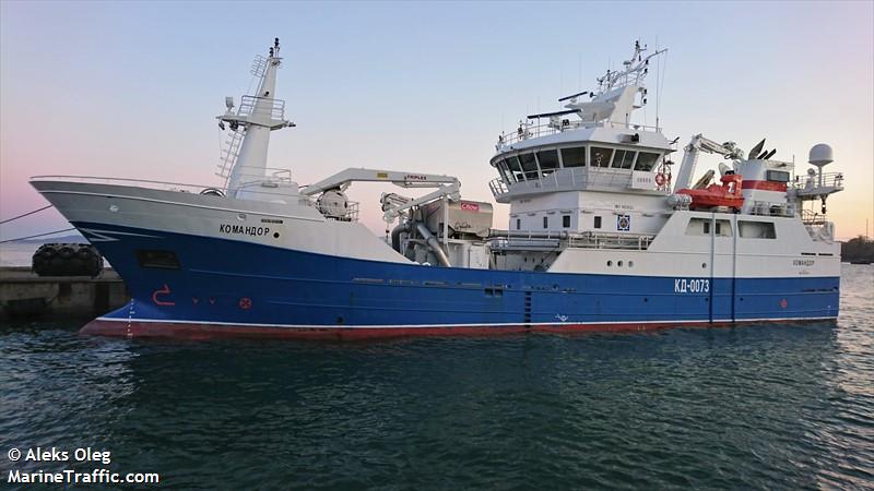 komandor (Fishing Vessel) - IMO 9823924, MMSI 273431340, Call Sign UBRR9 under the flag of Russia