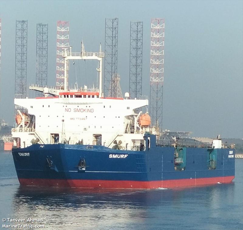 m.v smurf (Heavy Load Carrier) - IMO 7734167, MMSI 341477000, Call Sign V4RS4 under the flag of St Kitts & Nevis