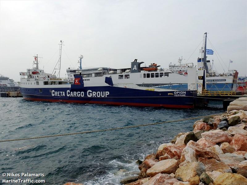 orion (Passenger/Ro-Ro Cargo Ship) - IMO 7615490, MMSI 240473800, Call Sign SVB3644 under the flag of Greece