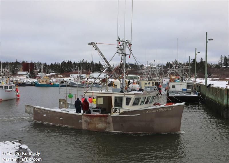 lucas rebecca (Fishing vessel) - IMO , MMSI 316005063 under the flag of Canada