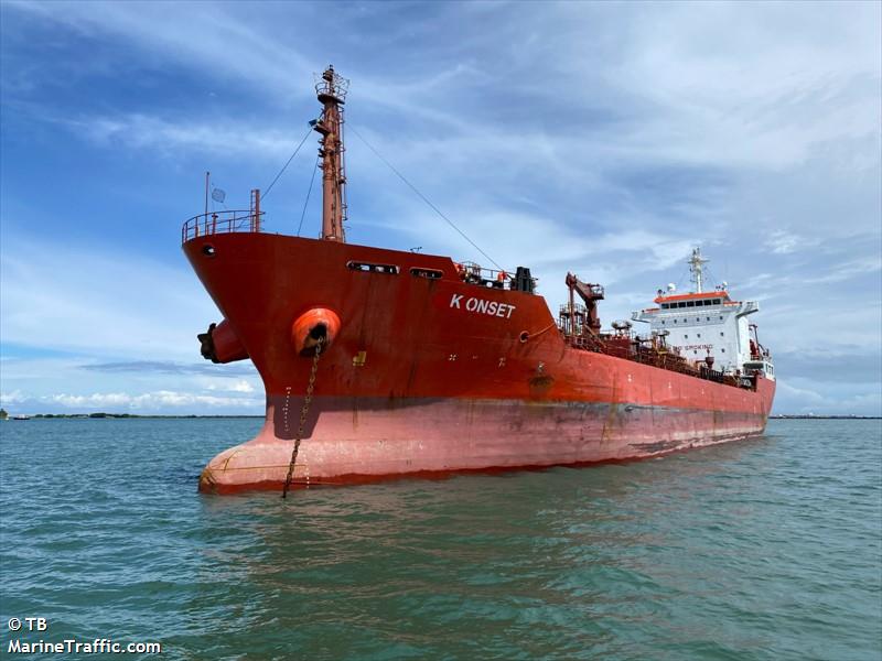 k onset (Chemical/Oil Products Tanker) - IMO 9359595, MMSI 636022087, Call Sign 5LHC8 under the flag of Liberia