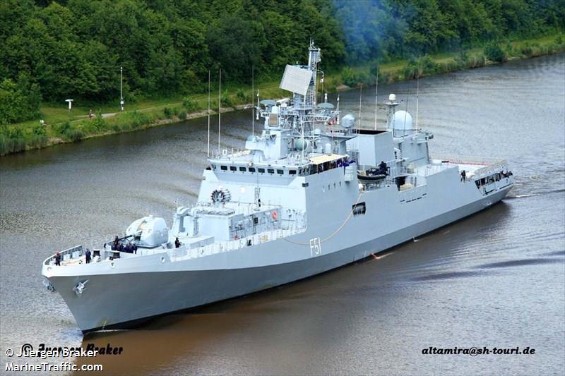 indian warship (-) - IMO , MMSI 419000514, Call Sign . under the flag of India