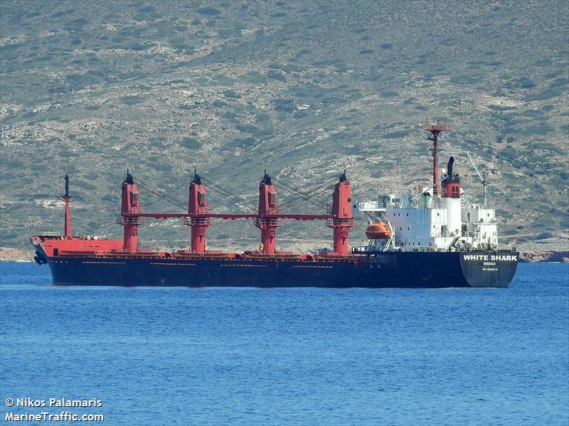 white shark (Bulk Carrier) - IMO 9065572, MMSI 630001019, Call Sign J5AC4 under the flag of Guinea-Bissau