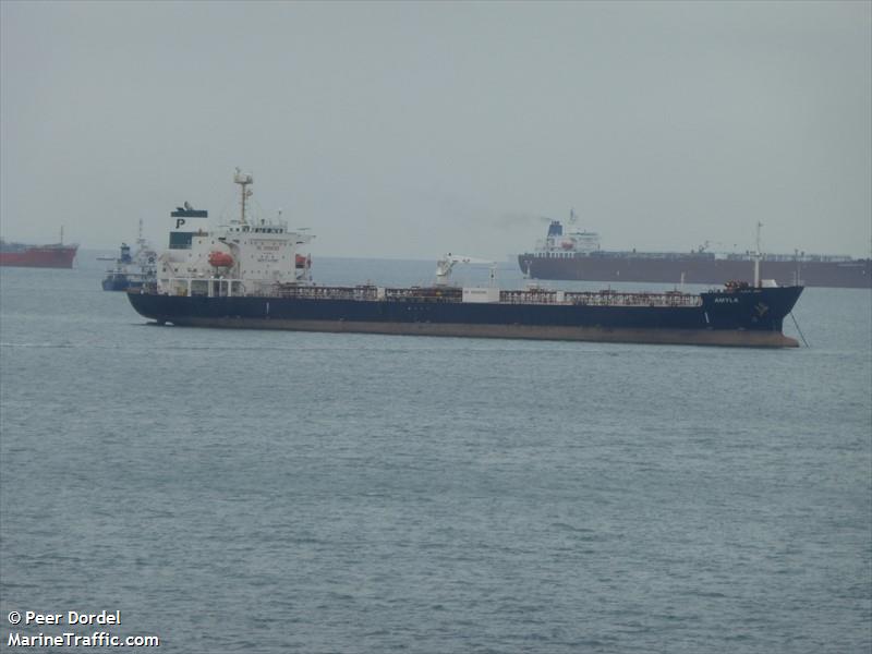 amyla (Oil Products Tanker) - IMO 9820714, MMSI 563174600, Call Sign 9V8504 under the flag of Singapore