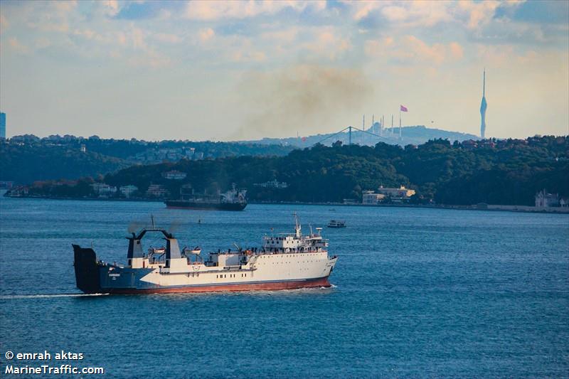 barbaros (Ro-Ro Cargo Ship) - IMO 7619537, MMSI 613907412, Call Sign TJM0067 under the flag of Cameroon