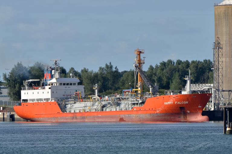 happy falcon (LPG Tanker) - IMO 9227261, MMSI 219876000, Call Sign OXPC2 under the flag of Denmark