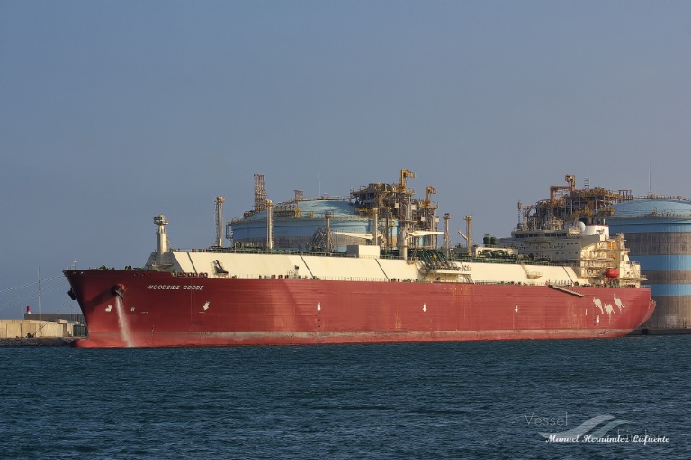 woodside goode (LNG Tanker) - IMO 9633161, MMSI 241276000, Call Sign SVBU9 under the flag of Greece