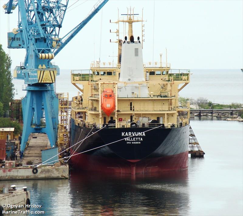 karvuna (Bulk Carrier) - IMO 9468619, MMSI 249885000, Call Sign 9HA2055 under the flag of Malta
