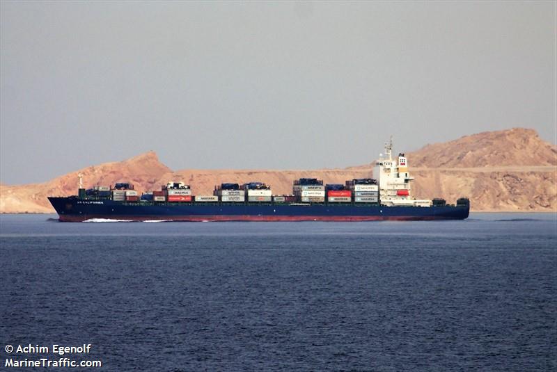 as california (Container Ship) - IMO 9342695, MMSI 255806116, Call Sign CQAA2 under the flag of Madeira