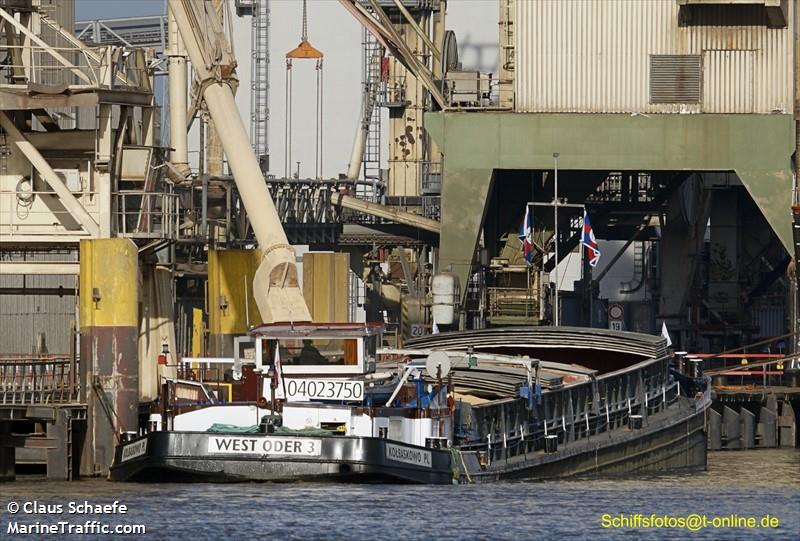 west oder 3 (Cargo ship) - IMO , MMSI 261183630, Call Sign SR3630 under the flag of Poland