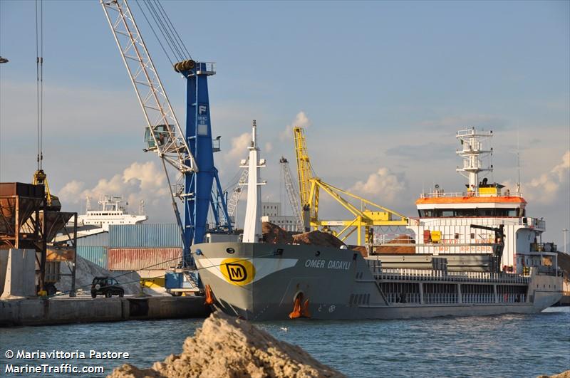 omer dadayli (General Cargo Ship) - IMO 9512525, MMSI 354878000, Call Sign HPXW under the flag of Panama