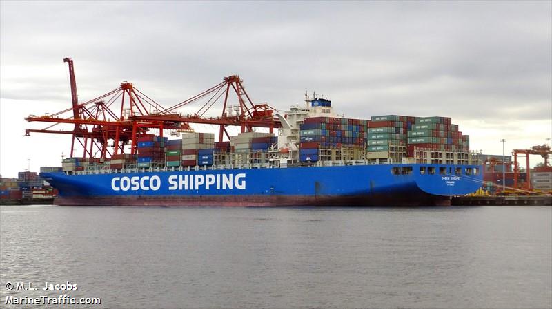 cosco europe (Container Ship) - IMO 9345415, MMSI 354886000, Call Sign 3EOC5 under the flag of Panama