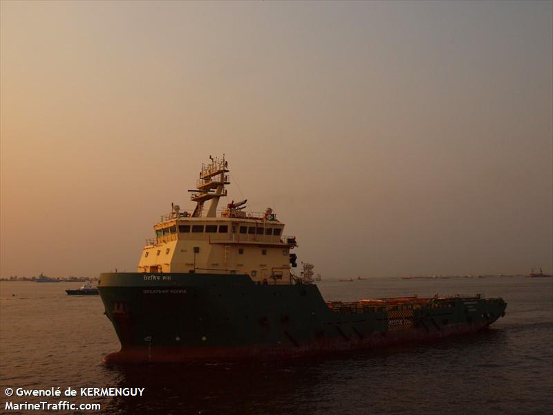 greatship roopa (Offshore Tug/Supply Ship) - IMO 9570761, MMSI 419000621, Call Sign AVWE under the flag of India