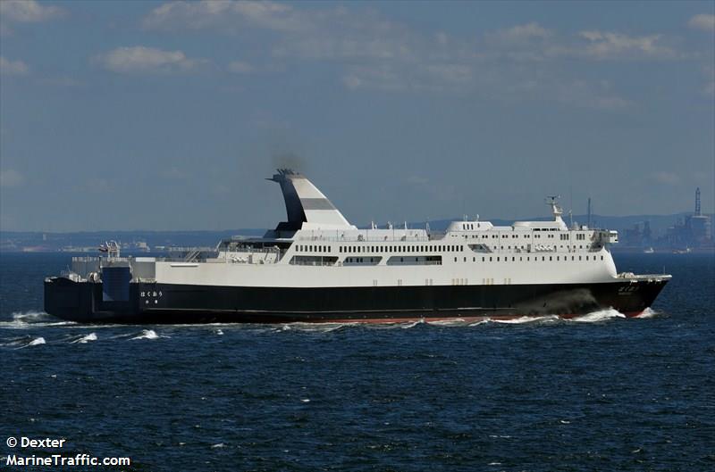 hakuou (Passenger/Ro-Ro Cargo Ship) - IMO 9116266, MMSI 431861000, Call Sign JD2726 under the flag of Japan