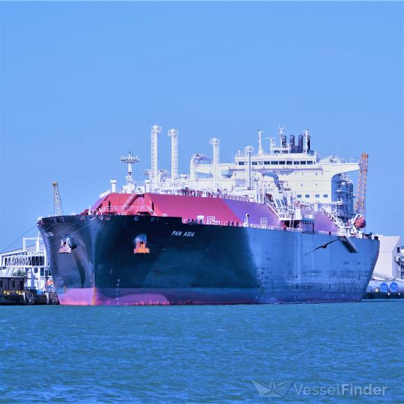 pan asia (LNG Tanker) - IMO 9750220, MMSI 477096200, Call Sign VRQC2 under the flag of Hong Kong