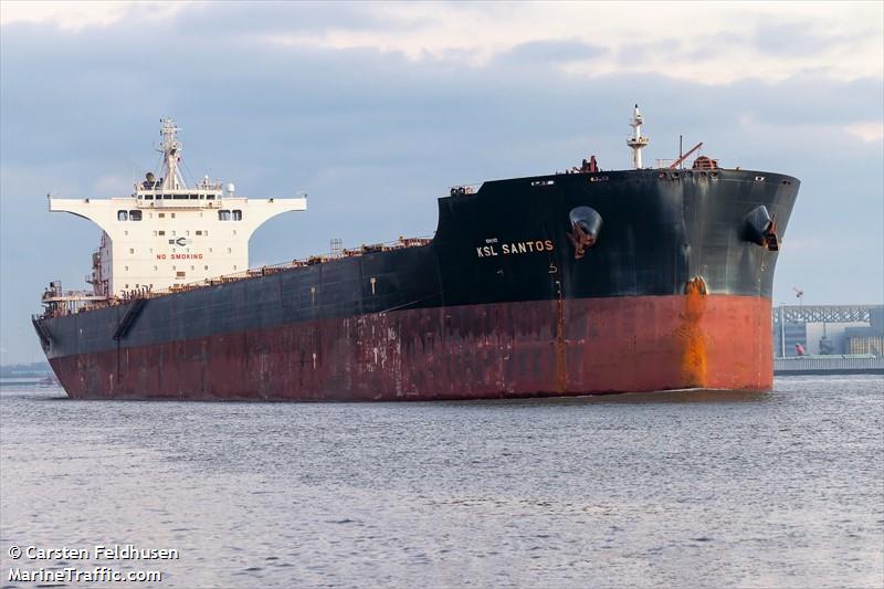 ksl santos (Bulk Carrier) - IMO 9719939, MMSI 477518800, Call Sign VRNS9 under the flag of Hong Kong