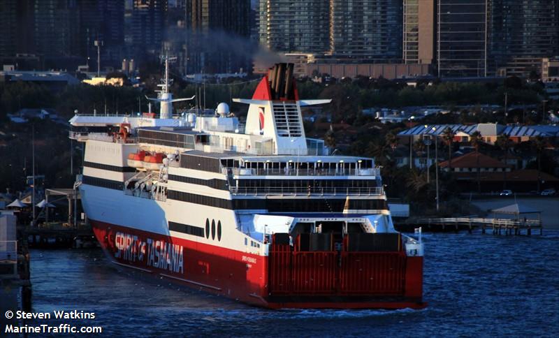 spirit of tasmania 2 (Passenger/Ro-Ro Cargo Ship) - IMO 9158434, MMSI 503433000, Call Sign VNSZ under the flag of Australia