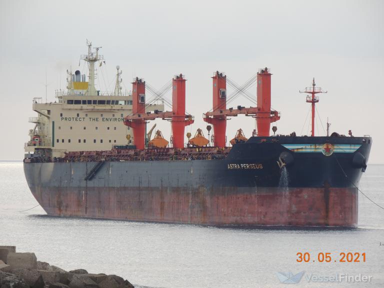 astra perseus (Bulk Carrier) - IMO 9611814, MMSI 538004715, Call Sign V7YR4 under the flag of Marshall Islands