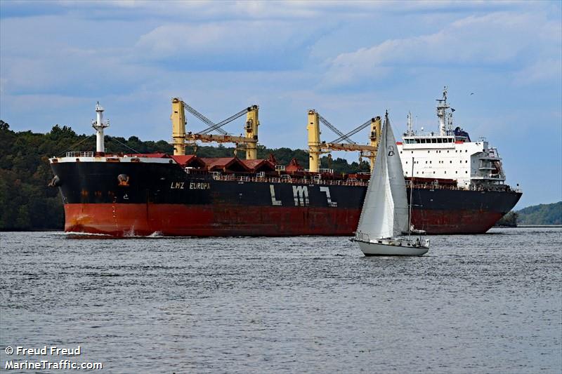 lmz europa (Bulk Carrier) - IMO 9588562, MMSI 538007149, Call Sign V7XL8 under the flag of Marshall Islands