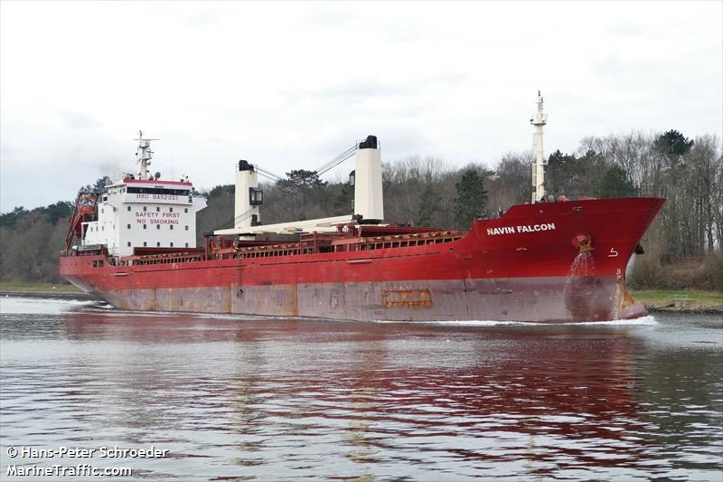 navin falcon (Bulk Carrier) - IMO 9492933, MMSI 538007986, Call Sign V7LK2 under the flag of Marshall Islands