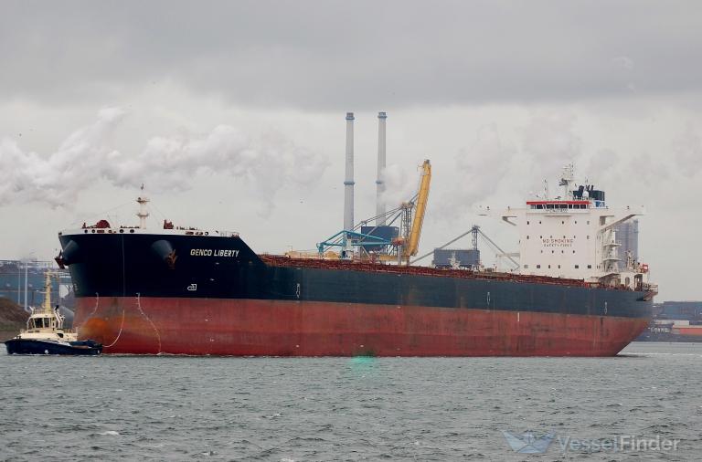 genco liberty (Bulk Carrier) - IMO 9718222, MMSI 538008129, Call Sign V7TK4 under the flag of Marshall Islands