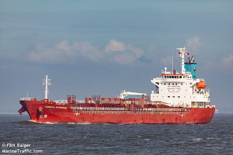 chemical enterprise (Chemical/Oil Products Tanker) - IMO 9827475, MMSI 563061100, Call Sign 9V5702 under the flag of Singapore