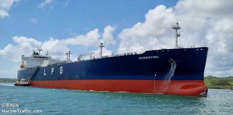 sansovino (LPG Tanker) - IMO 9734525, MMSI 565960000, Call Sign 9V2729 under the flag of Singapore