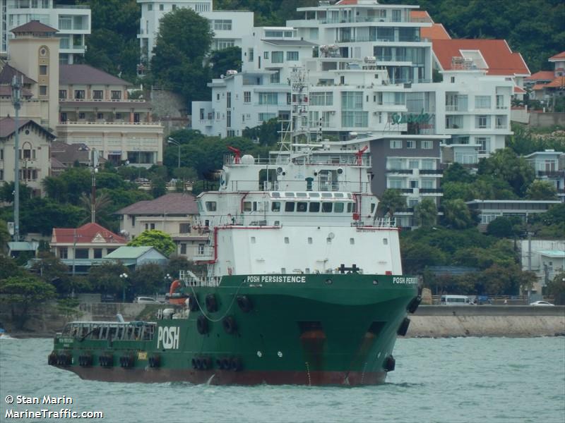 posh persistence (Offshore Tug/Supply Ship) - IMO 9537159, MMSI 566895000, Call Sign 9V7815 under the flag of Singapore
