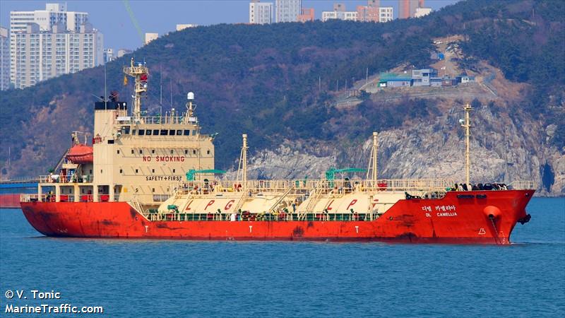 gas camellia (LPG Tanker) - IMO 9244403, MMSI 525401806, Call Sign YDVJ2 under the flag of Indonesia
