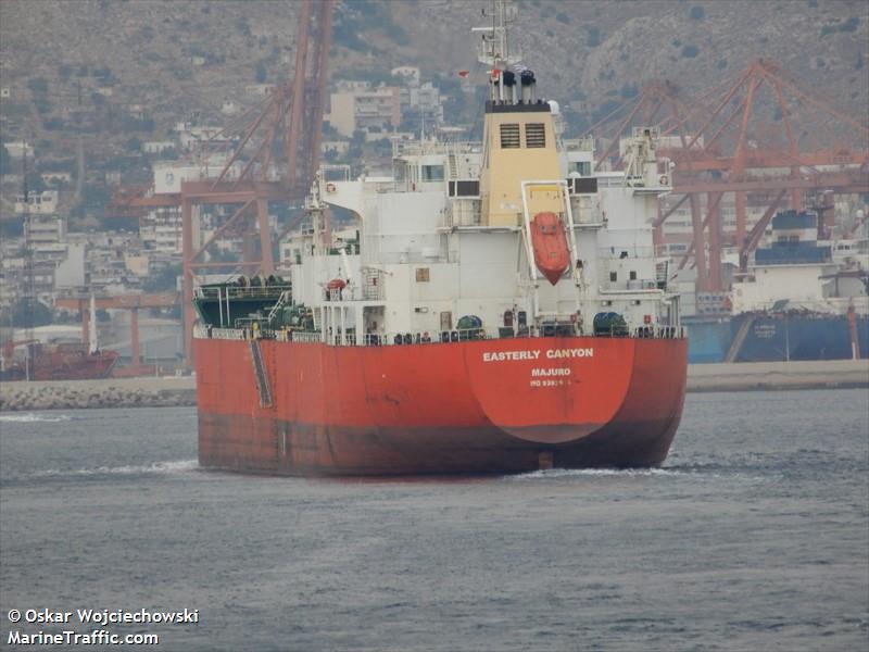 easterly canyon (Chemical/Oil Products Tanker) - IMO 9383974, MMSI 538010212, Call Sign V7A5759 under the flag of Marshall Islands