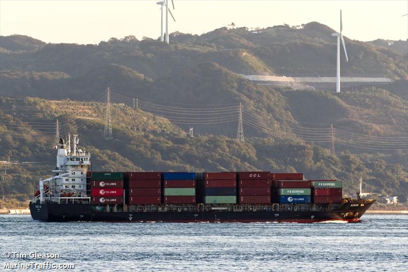 acacia wa (Container Ship) - IMO 9400590, MMSI 636022423, Call Sign 5LIS5 under the flag of Liberia