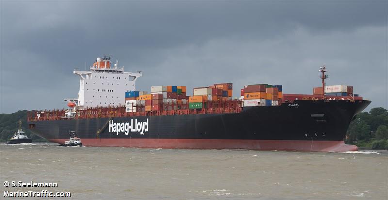 jazan (Container Ship) - IMO 9349540, MMSI 636093139, Call Sign D5ME4 under the flag of Liberia