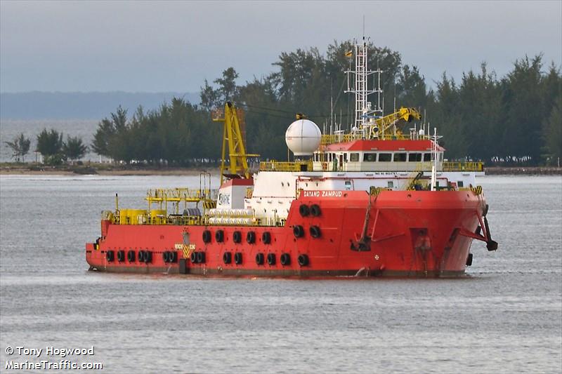 dayang zamrud (Offshore Support Vessel) - IMO 9534767, MMSI 533000805, Call Sign 9WKB5 under the flag of Malaysia