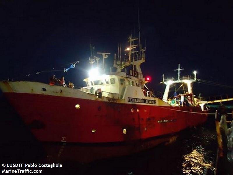 fernando alvarez (Fishing Vessel) - IMO 8619649, MMSI 701000658, Call Sign LW9168 under the flag of Argentina