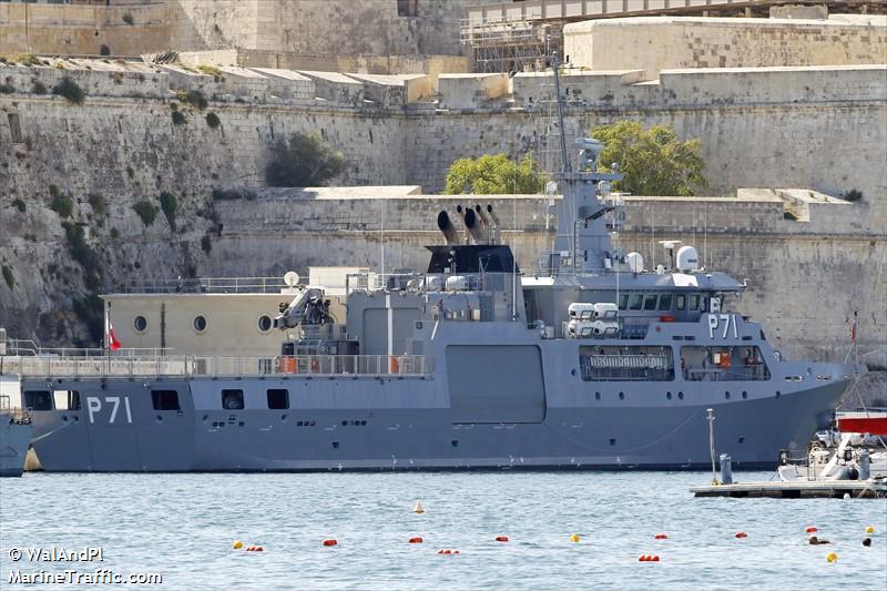 p71 (Military ops) - IMO , MMSI 229500000, Call Sign 9HA5769 under the flag of Malta