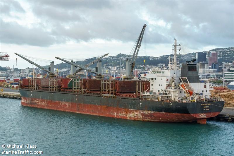 african swift (Bulk Carrier) - IMO 9618018, MMSI 311001217, Call Sign C6GD6 under the flag of Bahamas