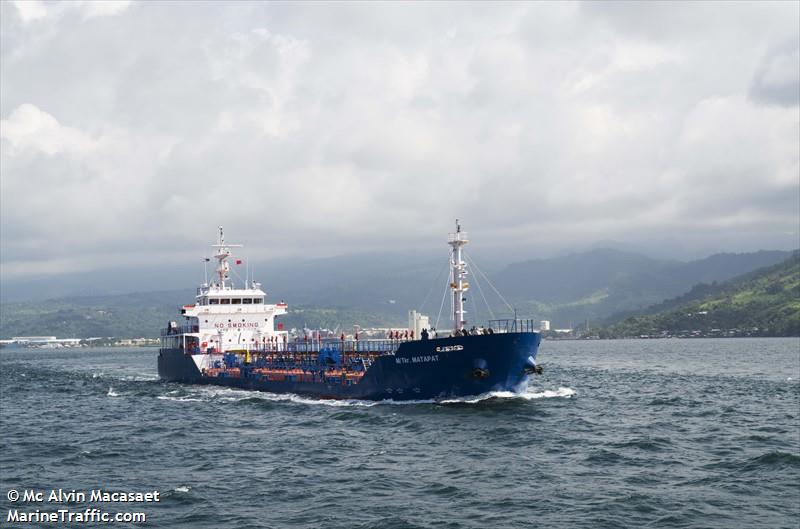 mt matapat (Oil Products Tanker) - IMO 9719317, MMSI 548626200, Call Sign DUA3273 under the flag of Philippines
